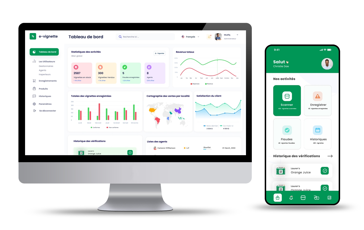 e-Vignette : Application web et mobile prête à vendre